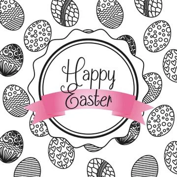 Happy easter design Illustrazione stock