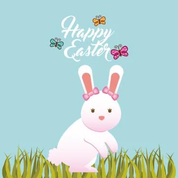 Happy easter design Illustrazione stock
