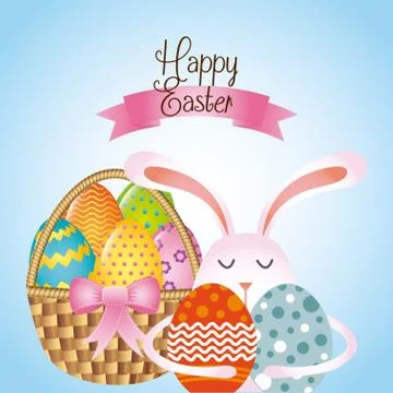 Happy easter design Illustrazione stock