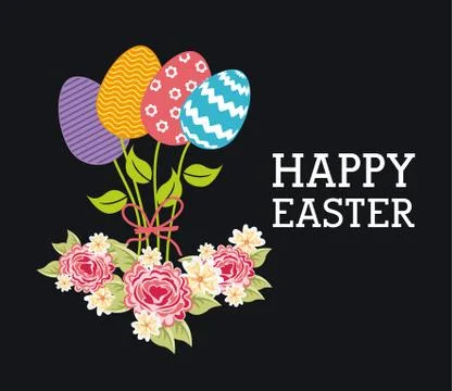 Happy easter design Illustrazione stock