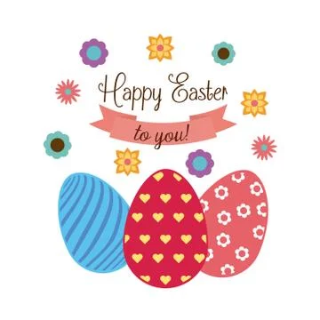Happy easter design Illustrazione stock