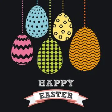 Happy easter design Illustrazione stock
