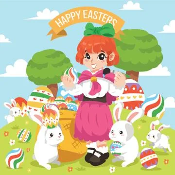 Happy easter design Illustrazione stock
