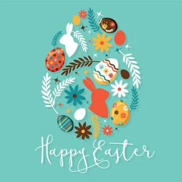 Happy easter design Illustrazione stock