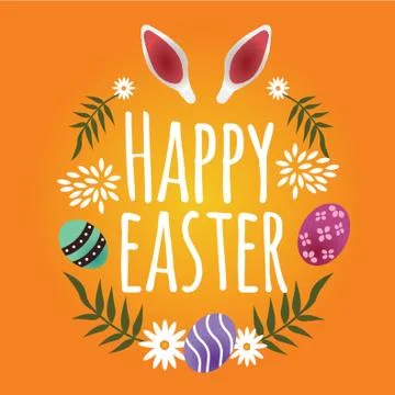 Happy easter design Illustrazione stock