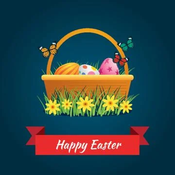 Happy easter design Illustrazione stock