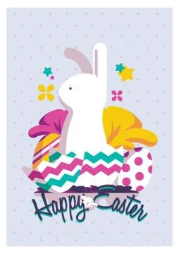 Happy easter design Illustrazione stock