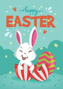 Happy easter design 库存插图
