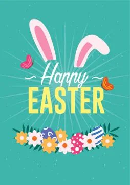 Happy easter design Illustrazione stock