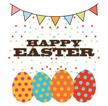 Happy easter design, vector illustration eps10 graphic Stock Illustration