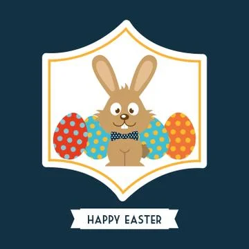 Happy easter design, vector illustration eps10 graphic Stock Illustration