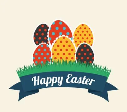 Happy easter design, vector illustration eps10 graphic Illustrazione stock