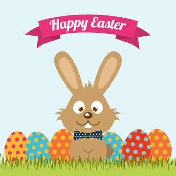 Happy easter design, vector illustration eps10 graphic Illustrazione stock