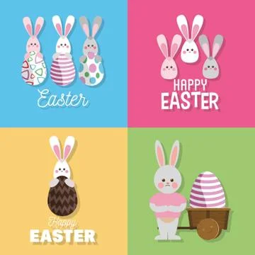 Happy easter design , vector illustration 스톡 일러스트