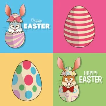 Happy easter design , vector illustration Stock Illustration