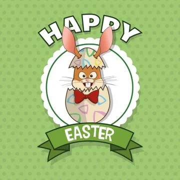 Happy easter design , vector illustration Illustrazione stock