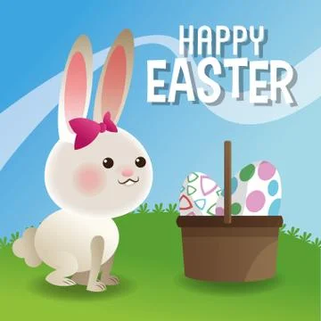 Happy easter design , vector illustration 스톡 일러스트