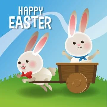 Happy easter design , vector illustration Stock Illustration