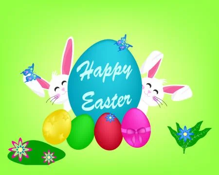 Happy Easter. Easter background home, congratulations. greeting cards with eg Stock Illustration