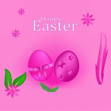Happy Easter. Easter background home, congratulations. greeting cards with eg Stock Illustration