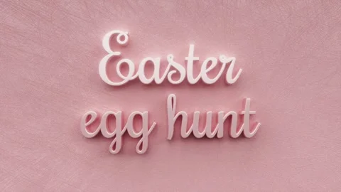 Happy Easter, Easter egg hunt text, spring religious traditional holiday Stock Footage 166227655