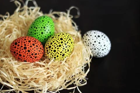 Happy easter. Easter eggs 스톡 사진