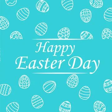 Happy easter Easter eggs seamless pattern, festive wrapping texture greeting  Stock Illustration