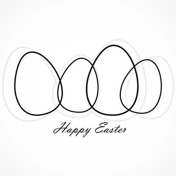 Happy Easter. Easter eggs. Symbol Easter, holiday background. Vector illustra Stock Illustration
