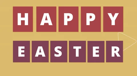 Happy Easter. Easter time decoration animated. Stock Footage 35887676