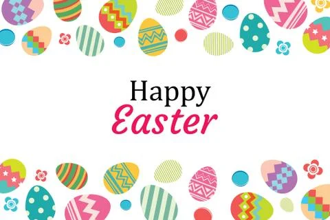 Happy easter egg background template.Can be used for greeting ca Stock Illustration