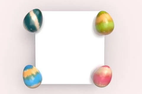 Happy easter egg bunny font lettering calligraphy handwritten white paper m.. Stock Photos