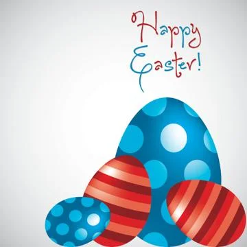 Happy Easter egg card in vector format. Stock Illustration