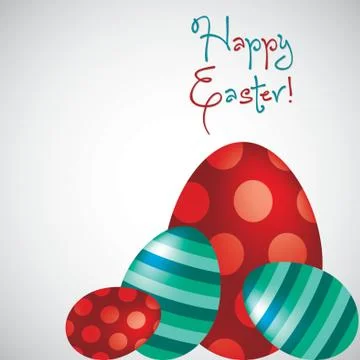 Happy Easter egg card in vector format. Stock Illustration