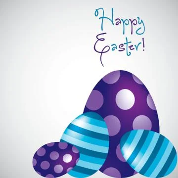 Happy Easter egg card in vector format. Stock Illustration