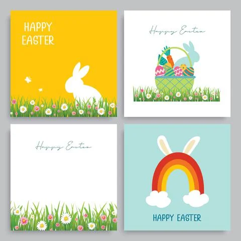 Happy easter egg greeting card background template.Can be used for invitation Stock Illustration
