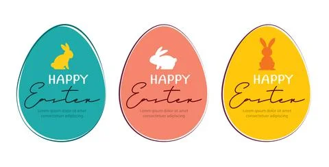 Happy easter egg greeting card background template.Can be used for invitation Stock Illustration