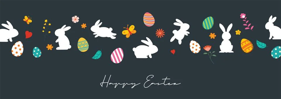 Happy easter egg greeting card background template.Can be used for cover, inv Stock Illustration