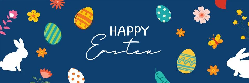 Happy easter egg greeting card background template.Can be used for cover, i.. Illustrazione stock