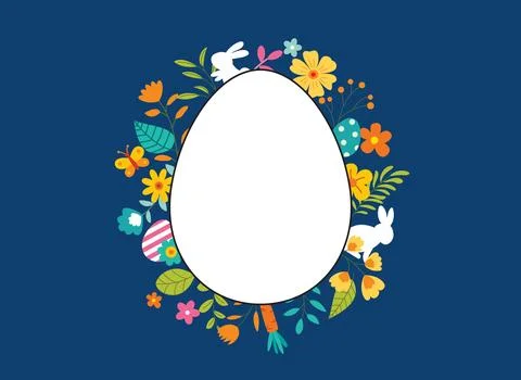 Happy easter egg greeting card background template.Can be used for cover, i.. Stock Illustration