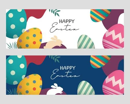Happy easter egg greeting card background template. Can be used for cover, .. Stock Illustration