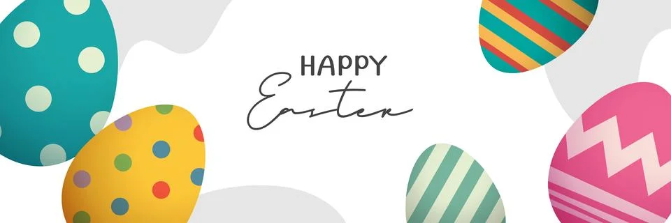 Happy easter egg greeting card background template.Can be used for cover, i.. Stock Illustration