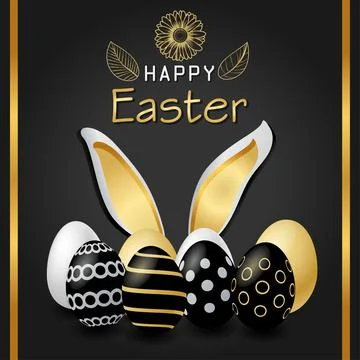 Happy Easter egg greeting postcard vector Stock Illustration