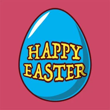 Happy Easter egg icon. Spring holidays in April. Gift. Seasonal celebration. Stock Illustration