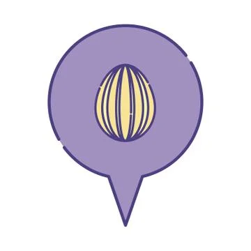 Happy easter egg inside bubble flat style icon vector design Stock Illustration