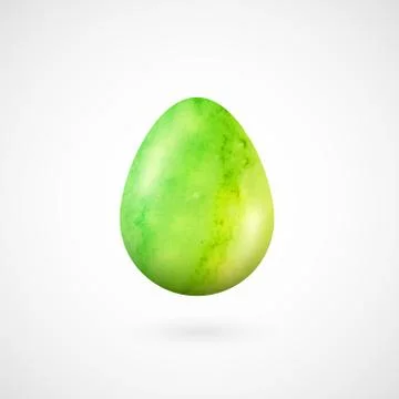 Happy easter egg isolated on white Stock Illustration