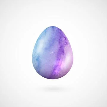 Happy easter egg isolated on white Stock Illustration