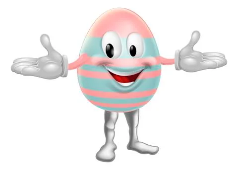 Happy easter egg man Illustrazione stock