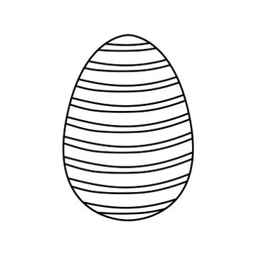 Happy easter egg paint with lines stripes icon イラスト素材