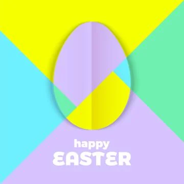 Happy Easter egg paper cut pattern background for Easter Hunt holiday greetin 스톡 일러스트