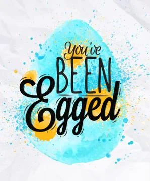 Happy easter egg poster Stock Illustration